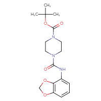 Chemical structure of tert-butyl 4-[(2H-1,3-benzodioxol-4-yl)carbamoyl]piperazine-1-carboxylate - CSSB00388626083