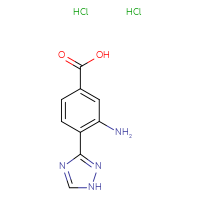Chemical structure of 3-amino-4-(1H-1,2,4-triazol-3-yl)benzoic acid dihydrochloride - CSSB21381576948