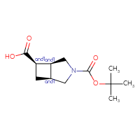 Chemical structure of rac-(1R,5R,6S)-3-[(tert-butoxy)carbonyl]-3-azabicyclo[3.2.0]heptane-6-carboxylic acid - CSSB20620675336