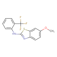 Chemical structure of 6-methoxy-N-[2-(trifluoromethyl)phenyl]-1,3-benzothiazol-2-amine - CSSB00020652063
