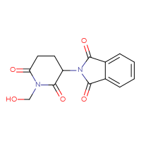 Chemical structure of 2-[1-(hydroxymethyl)-2,6-dioxopiperidin-3-yl]-2,3-dihydro-1H-isoindole-1,3-dione - CSSB00135130703
