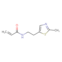 Chemical structure of N-[2-(2-methyl-1,3-thiazol-5-yl)ethyl]prop-2-enamide - CSSB01991032670