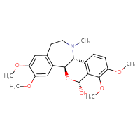 Chemical structure of (1S,11R,18R)-4,5,15,16-tetramethoxy-10-methyl-19-oxa-10-azatetracyclo[9.8.0.0²,⁷.0¹²,¹⁷]nonadeca-2(7),3,5,12(17),13,15-hexaen-18-ol - CSSB06595023409