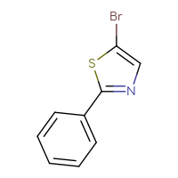 Chemical structure of 5-bromo-2-phenyl-1,3-thiazole - CSSB00000726391