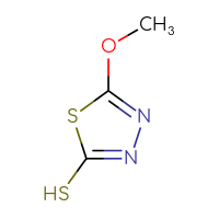 Chemical structure of 5-methoxy-1,3,4-thiadiazole-2-thiol - CSSB00015665370
