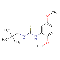 Chemical structure of 1-(2,5-dimethoxyphenyl)-3-(2,2-dimethylpropyl)thiourea - CSSB02017845317
