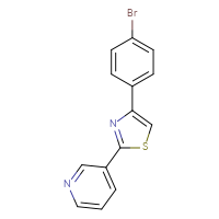 Chemical structure of 3-[4-(4-bromophenyl)-1,3-thiazol-2-yl]pyridine - CSSB00000589905