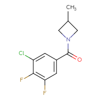 Chemical structure of 1-(3-chloro-4,5-difluorobenzoyl)-3-methylazetidine - CSSB06466637031