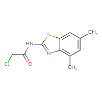 Chemical structure of 2-chloro-N-(4,6-dimethyl-1,3-benzothiazol-2-yl)acetamide - CSSB00000183367