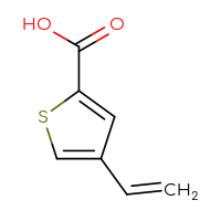 Chemical structure of 4-ethenylthiophene-2-carboxylic acid - CSSB00025789972