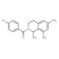 Chemical structure of 2-(4-bromobenzoyl)-1,6,8-trimethyl-1,2,3,4-tetrahydroisoquinoline - CSSB15463340934