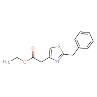 Chemical structure of ethyl 2-(2-benzyl-1,3-thiazol-4-yl)acetate - CSSB00000613576