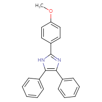 Chemical structure of 2-(4-methoxyphenyl)-4,5-diphenyl-1H-imidazole - CSSB00028116959