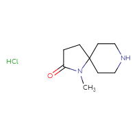 Chemical structure of 1-methyl-1,8-diazaspiro[4.5]decan-2-one hydrochloride - CSSB00020614399