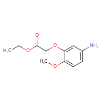 Chemical structure of ethyl 2-(5-amino-2-methoxyphenoxy)acetate - CSSB00000288081
