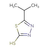 Chemical structure of 5-(propan-2-yl)-1,3,4-thiadiazole-2-thiol - CSSB00011996951