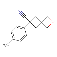 Chemical structure of 6-(4-methylphenyl)-2-oxaspiro[3.3]heptane-6-carbonitrile - CSSB00006408909