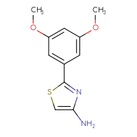 Chemical structure of 2-(3,5-dimethoxyphenyl)-1,3-thiazol-4-amine - CSSB00007023009