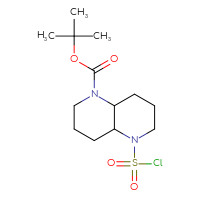 Chemical structure of tert-butyl 5-(chlorosulfonyl)-decahydro-1,5-naphthyridine-1-carboxylate - CSSB06596404223