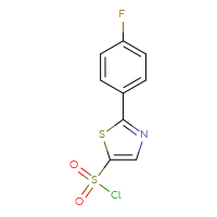 Chemical structure of 2-(4-fluorophenyl)-1,3-thiazole-5-sulfonyl chloride - CSSB06386650980