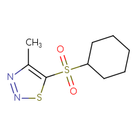 Chemical structure of 5-(cyclohexanesulfonyl)-4-methyl-1,2,3-thiadiazole - CSSB00009994692
