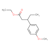 Chemical structure of ethyl 3-(4-methoxyphenyl)pentanoate - CSSB00103386921