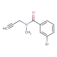 Chemical structure of 3-bromo-N-methyl-N-(prop-2-yn-1-yl)benzamide - CSSB00013048394