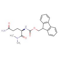Chemical structure of (9H-fluoren-9-yl)methyl N-[(1R)-3-carbamoyl-1-(dimethylcarbamoyl)propyl]carbamate - CSSB21043422488