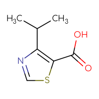 Chemical structure of 4-(propan-2-yl)-1,3-thiazole-5-carboxylic acid - CSSB00012176086