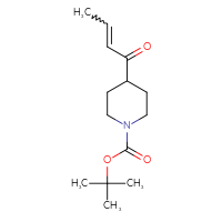Chemical structure of tert-butyl 4-(but-2-enoyl)piperidine-1-carboxylate - CSSB00023674731