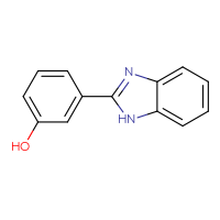 Chemical structure of 3-(1H-1,3-benzodiazol-2-yl)phenol - CSSB00000258267