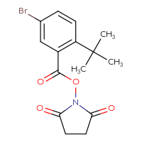 Chemical structure of 2,5-dioxopyrrolidin-1-yl 5-bromo-2-tert-butylbenzoate - CSSB20270856155