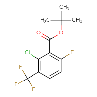Chemical structure of tert-butyl 2-chloro-6-fluoro-3-(trifluoromethyl)benzoate - CSSB20814000501