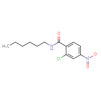 Chemical structure of 2-chloro-N-hexyl-4-nitrobenzamide - CSSB00000383774