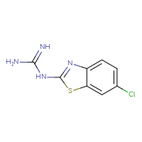 Chemical structure of N-(6-chloro-1,3-benzothiazol-2-yl)guanidine - CSSB00010368414