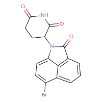 Chemical structure of 3-{9-bromo-3-oxo-2-azatricyclo[6.3.1.0⁴,¹²]dodeca-1(11),4(12),5,7,9-pentaen-2-yl}piperidine-2,6-dione - CSSB14929216517