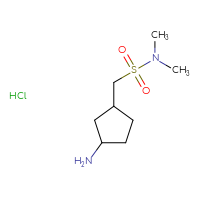 Chemical structure of 1-(3-aminocyclopentyl)-N,N-dimethylmethanesulfonamide hydrochloride - CSSB20504683516