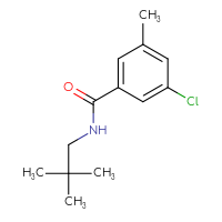 Chemical structure of 3-chloro-N-(2,2-dimethylpropyl)-5-methylbenzamide - CSSB01994211338
