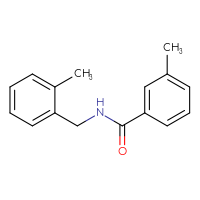 Chemical structure of 3-methyl-N-[(2-methylphenyl)methyl]benzamide - CSSB00046084872
