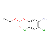 Chemical structure of 5-amino-2,4-dichlorophenyl ethyl carbonate - CSSB00009827996
