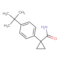 Chemical structure of 1-(4-tert-butylphenyl)cyclopropane-1-carboxamide - CSSB00000045628