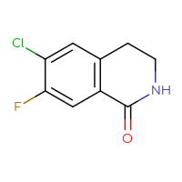 Chemical structure of 6-chloro-7-fluoro-1,2,3,4-tetrahydroisoquinolin-1-one - CSSB00010713246