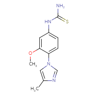 Chemical structure of [3-methoxy-4-(4-methyl-1H-imidazol-1-yl)phenyl]thiourea - CSSB00121571678