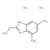 Chemical structure of 1-(4,6-dimethyl-1H-1,3-benzodiazol-2-yl)methanamine dihydrochloride - CSSB03549770931
