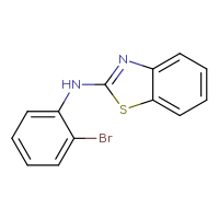 Chemical structure of N-(2-bromophenyl)-1,3-benzothiazol-2-amine - CSSB00000593414