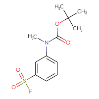 Chemical structure of tert-butyl N-[3-(fluorosulfonyl)phenyl]-N-methylcarbamate - CSSB03551319386