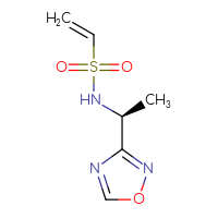 Chemical structure of N-[(1S)-1-(1,2,4-oxadiazol-3-yl)ethyl]ethene-1-sulfonamide - CSSB20578909120