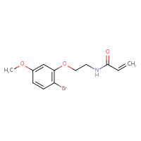 Chemical structure of N-[2-(2-bromo-5-methoxyphenoxy)ethyl]prop-2-enamide - CSSB21332164261