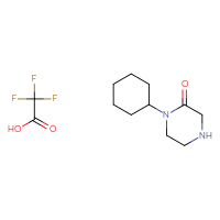 Chemical structure of 1-cyclohexylpiperazin-2-one; trifluoroacetic acid - CSSB00015185138