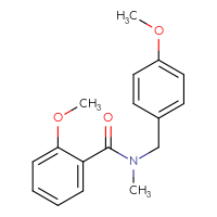 Chemical structure of 2-methoxy-N-[(4-methoxyphenyl)methyl]-N-methylbenzamide - CSSB00028003224